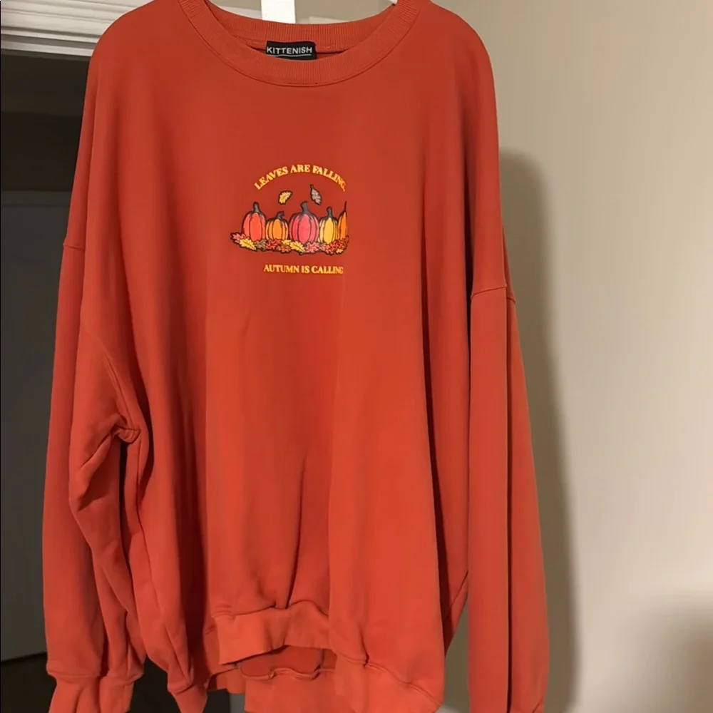 Kittenish Warm Orange Sweatshirt - Picture 1 of 4
